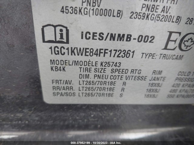 Chevrolet Silverado 2500hd Ltz 2015 1GC1KWE84FF172361 Image 9