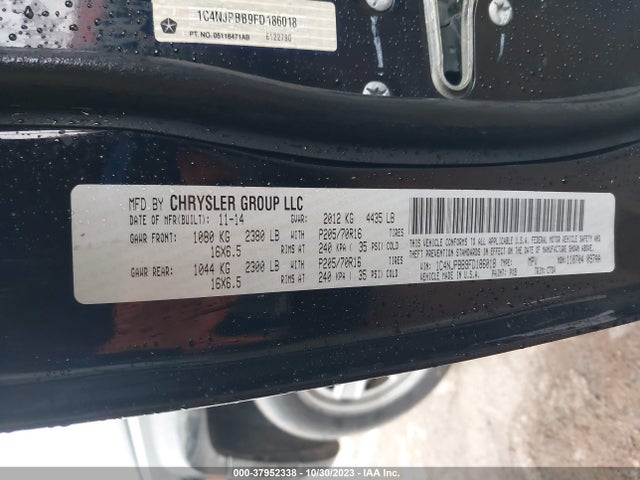 Jeep Patriot Sport 2015 1C4NJPBB9FD186018 Image 9