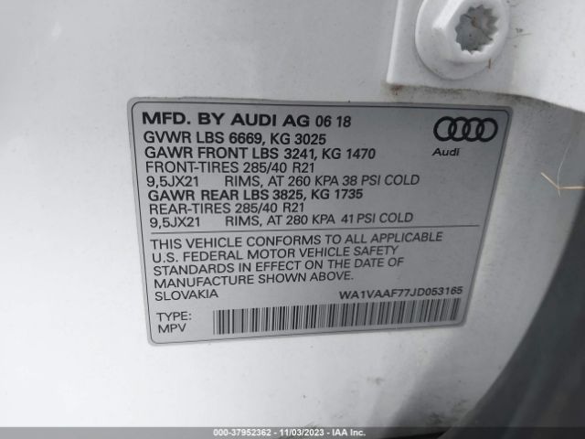 2018 AUDI Q7 WA1VAAF77JD053165 Photo 8