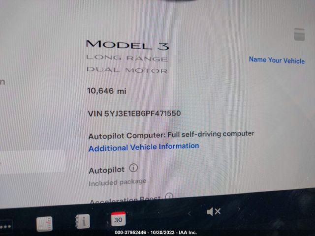 5YJ3E1EB6PF471550 Tesla Model 3 Long Range Dual Motor All-wheel Drive