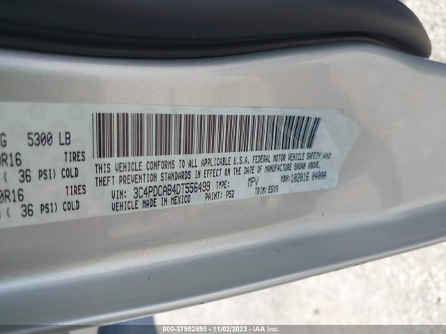 2013 DODGE JOURNEY SE VIN: 3C4PDCAB4DT556499