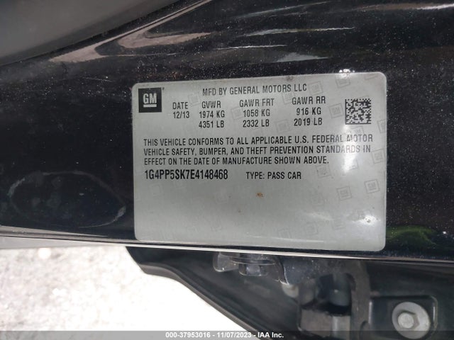 Buick Verano 2014 1G4PP5SK7E4148468 Image 9