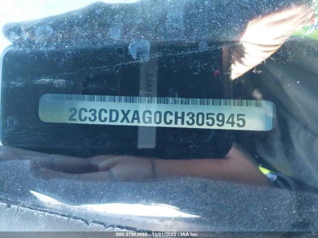 2012 DODGE CHARGER POLICE VIN: 2C3CDXAG0CH305945