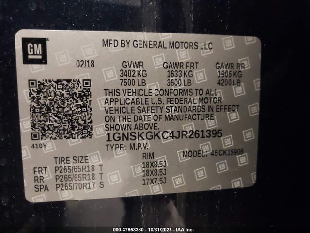 Chevrolet Suburban Ls 2018 1GNSKGKC4JR261395 Image 9