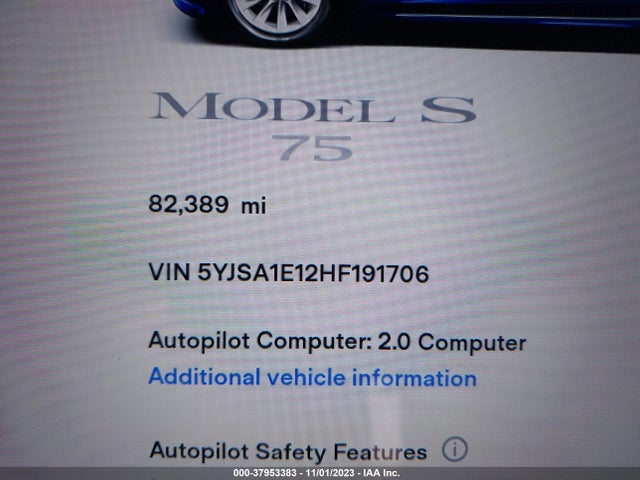 5YJSA1E12HF191706 Tesla Model S 60/75
