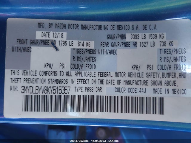 Toyota YARIS LE 2019 3MYDLBYV8KY515357 Image 9