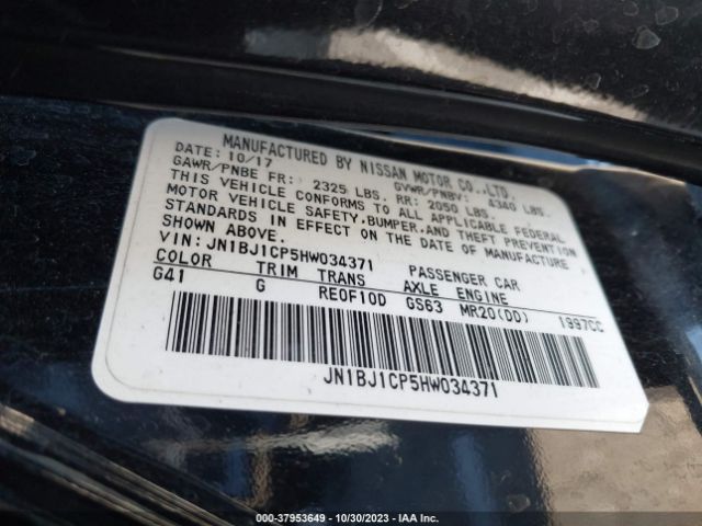 JN1BJ1CP5HW034371 Nissan Rogue Sport Sv