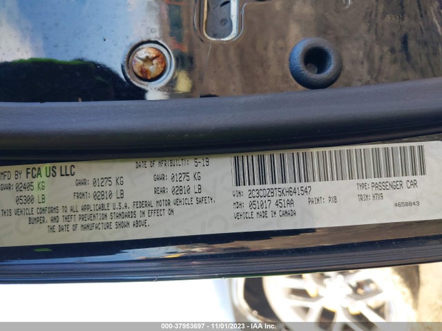 Dodge Challenger R/t 2019 2C3CDZBT5KH641547 Image 9