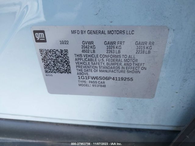 2023 CHEVROLET BOLT EV 1G1FW6S06P4119255 Photo 8