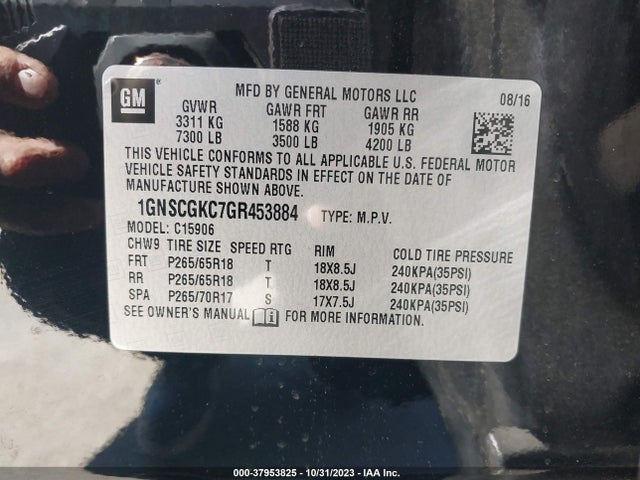 Chevrolet Suburban Ls 2016 1GNSCGKC7GR453884 Image 9