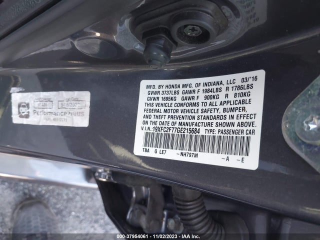 Honda CIVIC EX 2016 19XFC2F77GE215684 Image 9