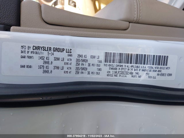 1C4RJFCG5EC521480 Jeep Grand Cherokee Overland