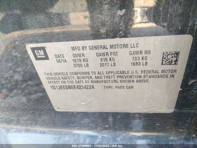 Chevrolet SONIC LTZ 2014 1G1JE6SB6E4234224 Image 9