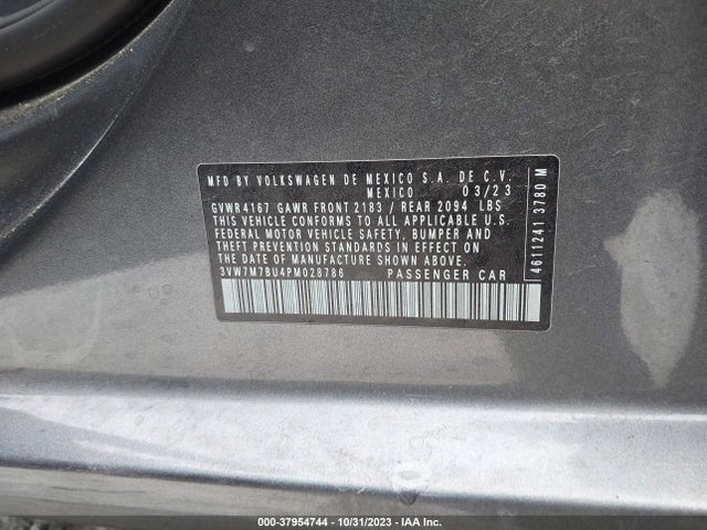 2023 VOLKSWAGEN JETTA 1.5T SE VIN: 3VW7M7BU4PM028786