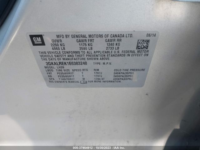 2GKALREK1E6383248 GMC Terrain Sle