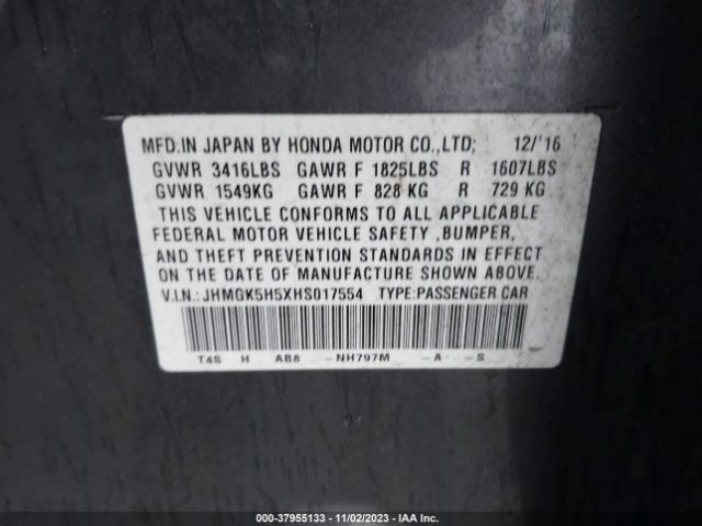 JHMGK5H5XHS017554 Honda FIT LX