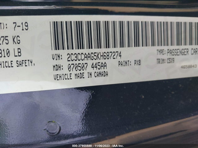 2C3CCAAG5KH687274 Chrysler 300 Touring