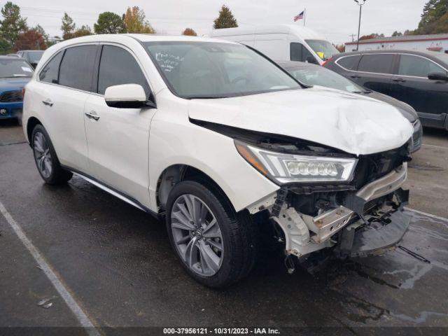 Auction sale of the 2018 Acura Mdx W/technology Package & Acurawatch Plus Pkg, vin: 5J8YD3H56JL003107, lot number: 37956121