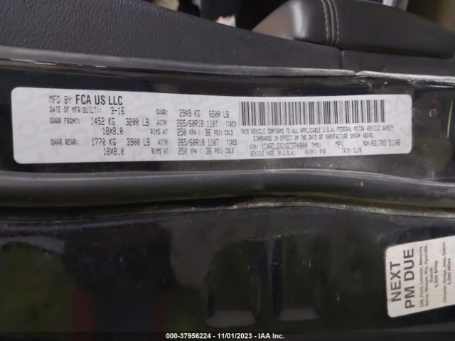 1C4RDJDG1GC374800 Dodge DURANGO LIMITED