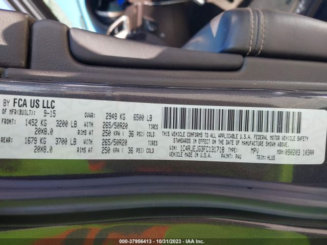 1C4RJEJG3FC131718 Jeep Grand Cherokee Summit