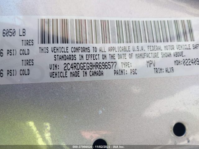 2C4RDGEG9HR696577 Dodge Grand Caravan Gt