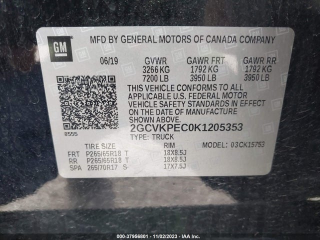 Chevrolet Silverado 1500 Ld Lt 2019 2GCVKPEC0K1205353 Image 9