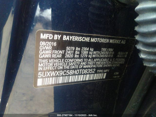 5UXWX9C58H0T08352 BMW X3 Xdrive28i