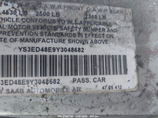 2000 SAAB 9-5 YS3ED48E9Y3048682 Photo 8