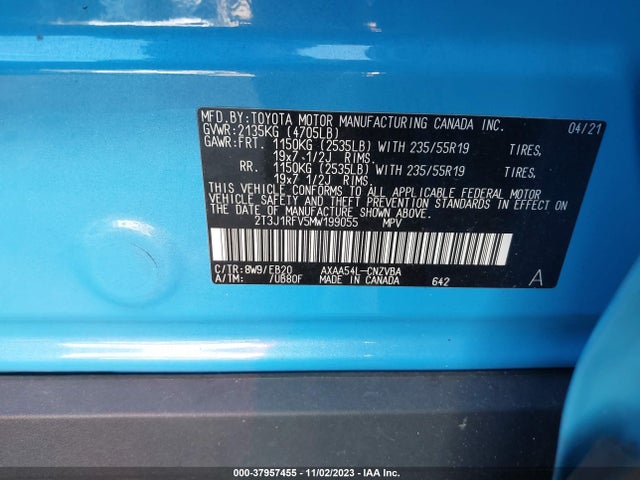 Toyota Rav4 Adventure 2021 2T3J1RFV5MW199055 Image 9