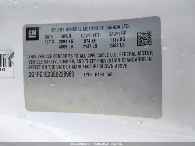 Chevrolet Camaro 2lt 2014 2G1FC1E33E9228963 Image 9