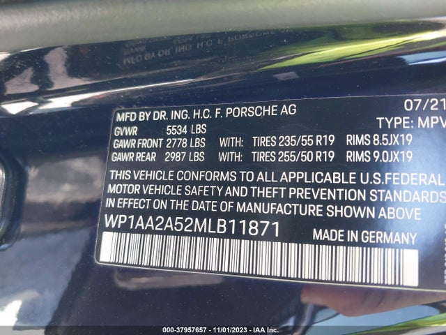 2021 PORSCHE MACAN WP1AA2A52MLB11871 Photo 8