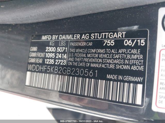 WDDHF5KB2GB230561 Mercedes-Benz E 350