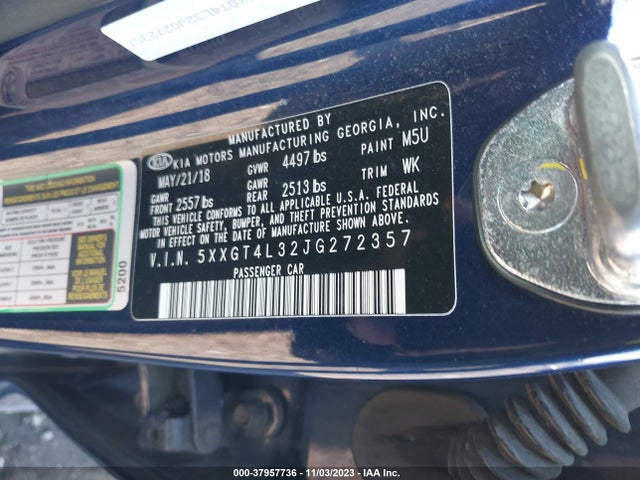 KIA Optima Lx 2018 5XXGT4L32JG272357 Image 9