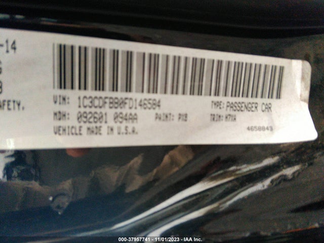 Dodge DART SXT 2015 1C3CDFBB0FD146584 Image 9