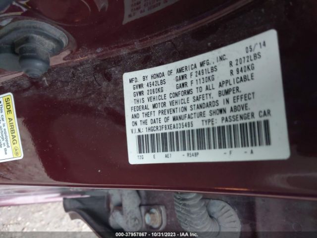 1HGCR3F9XEA035495 Honda Accord Touring