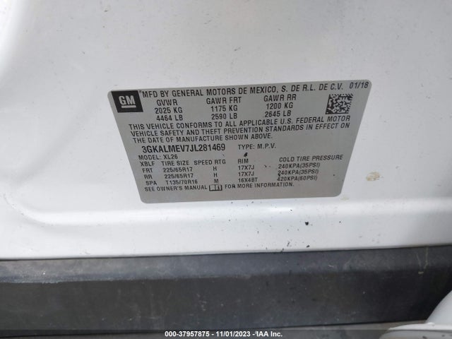 GMC Terrain Sle 2018 3GKALMEV7JL281469 Image 9