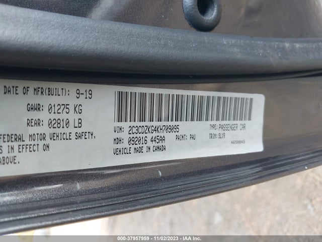 Dodge Challenger Gt Awd 2019 2C3CDZKG4KH709095 Image 9
