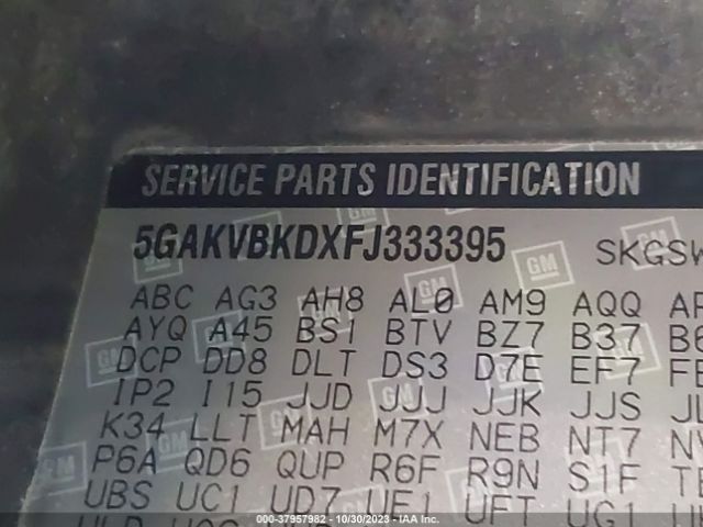 5GAKVBKDXFJ333395 Buick Enclave Leather