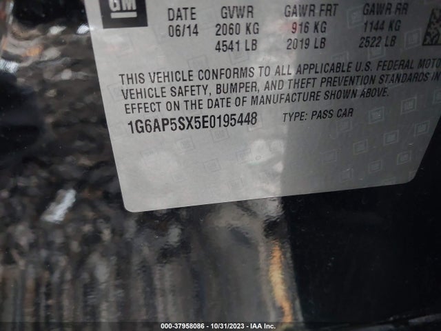 1G6AP5SX5E0195448 Cadillac Cts Sedan Rwd