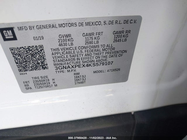 Chevrolet Equinox Premier 2019 3GNAXPEX4KS579107 Image 9