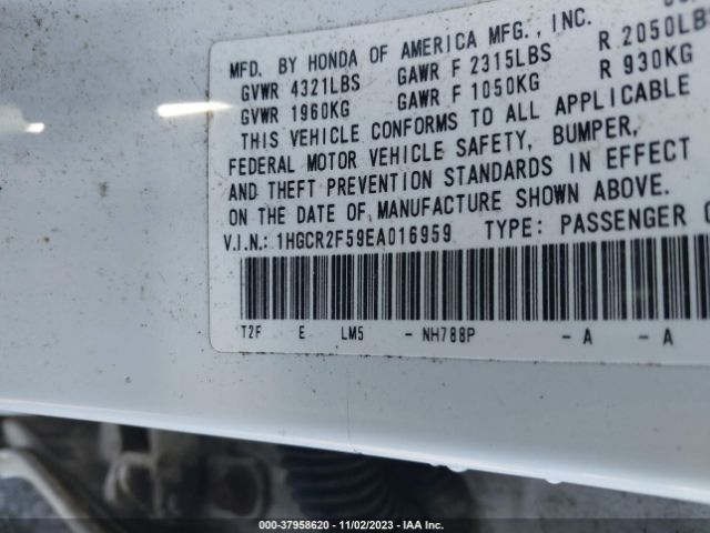 1HGCR2F59EA016959 Honda Accord Sport
