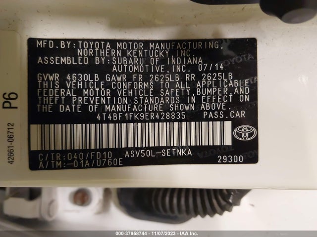 Toyota CAMRY LE 2014 4T4BF1FK9ER428835 Image 9