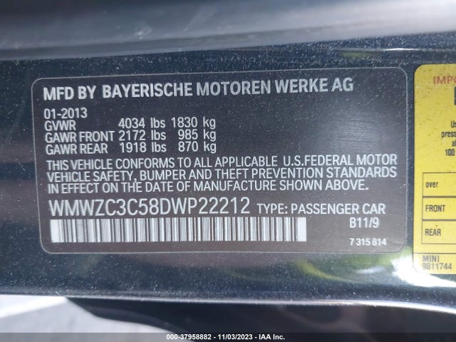 2013 MINI COUNTRYMAN WMWZC3C58DWP22212 Photo 8