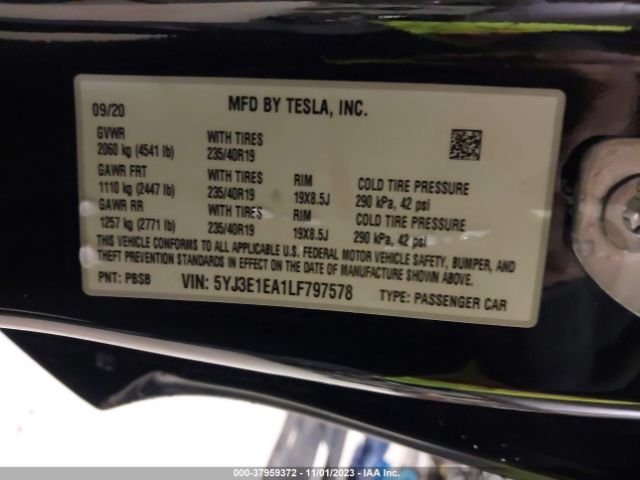 5YJ3E1EA1LF797578 Tesla Model 3 Standard Range Plus