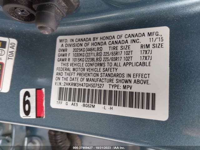 Honda CR-V SE 2016 2HKRM3H47GH507527 Image 9