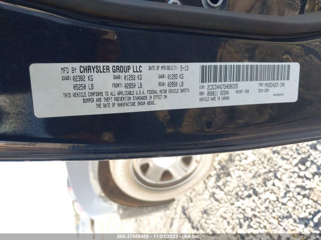 2013 DODGE CHARGER POLICE VIN: 2C3CDXAG7DH696335