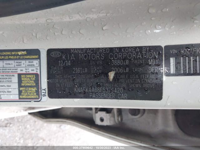 KNAFK4A68F5379420 KIA FORTE LX