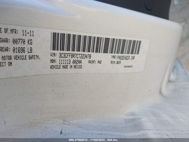 2012 FIAT 500 3C3CFFBR7CT223478 Photo 8