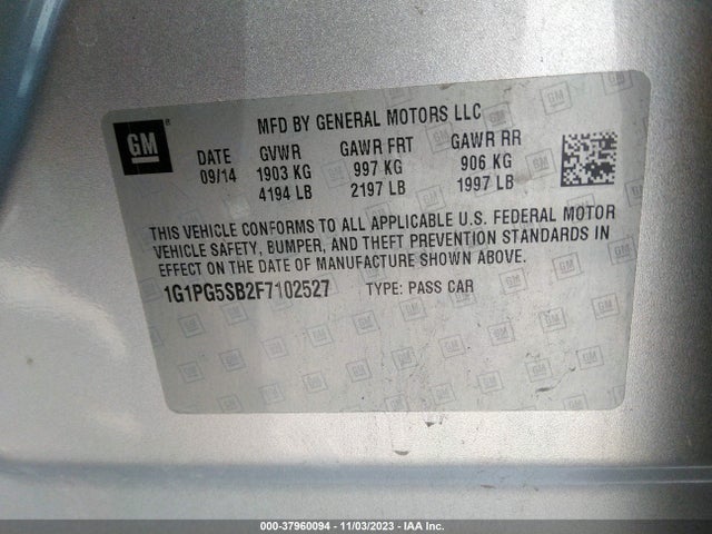 Chevrolet CRUZE LTZ 2015 1G1PG5SB2F7102527 Image 9