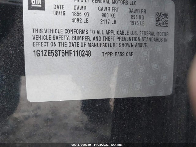 Chevrolet MALIBU 1LT 2017 1G1ZE5ST5HF110248 Image 9